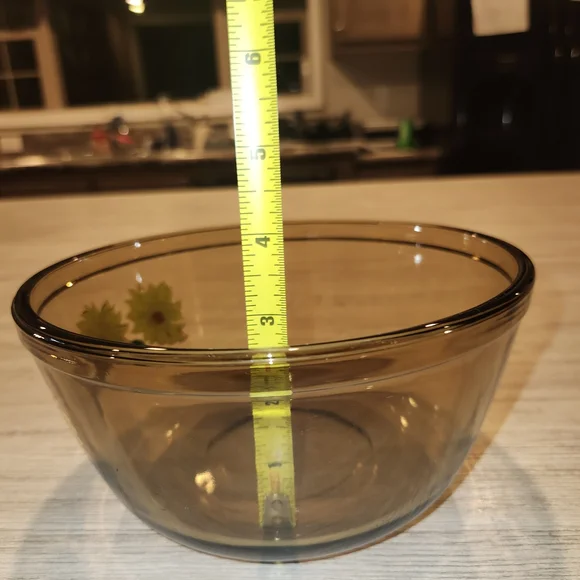 Anchor Ovenware Mixing Bowl Hocking Amber Sunflower 1.5 QT - Picture 4 of 5